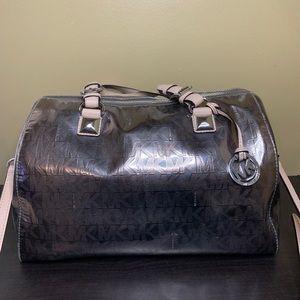 Michael Kors Jet Set Metallic Logo Bag with strap